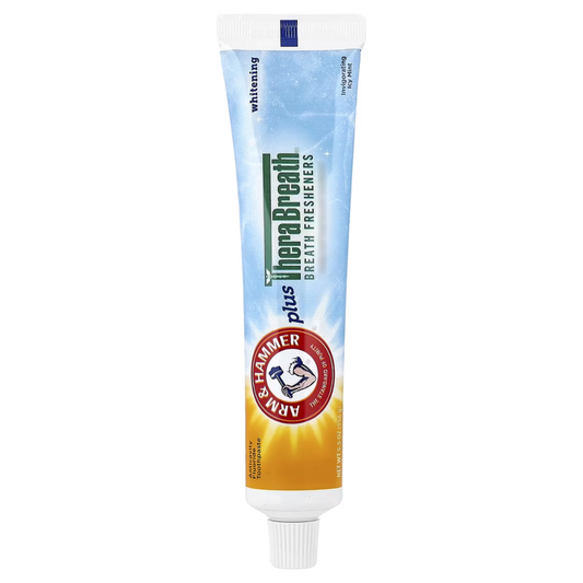 Arm & Hammer plus TheraBreath Fresheners Whitening Invigorating Icy Mint Toothpaste, 5.5 oz / 156 g