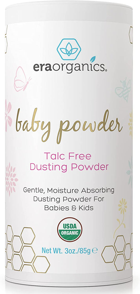 Era Organics Baby Powder Talc-Free Baby Powder for Newborn, Babies and Toddlers 85g