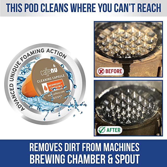 Caffenu 5-Pack Nespresso Cleaning Capsules, Cleaning Pods with Nespresso Originaline Machines