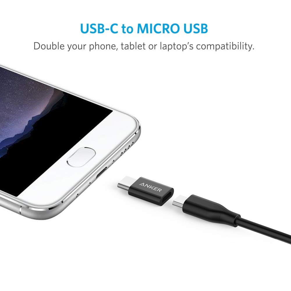 Anker 2-IN-1 Pack USB-C to Micro USB Adapter for Data Transfer