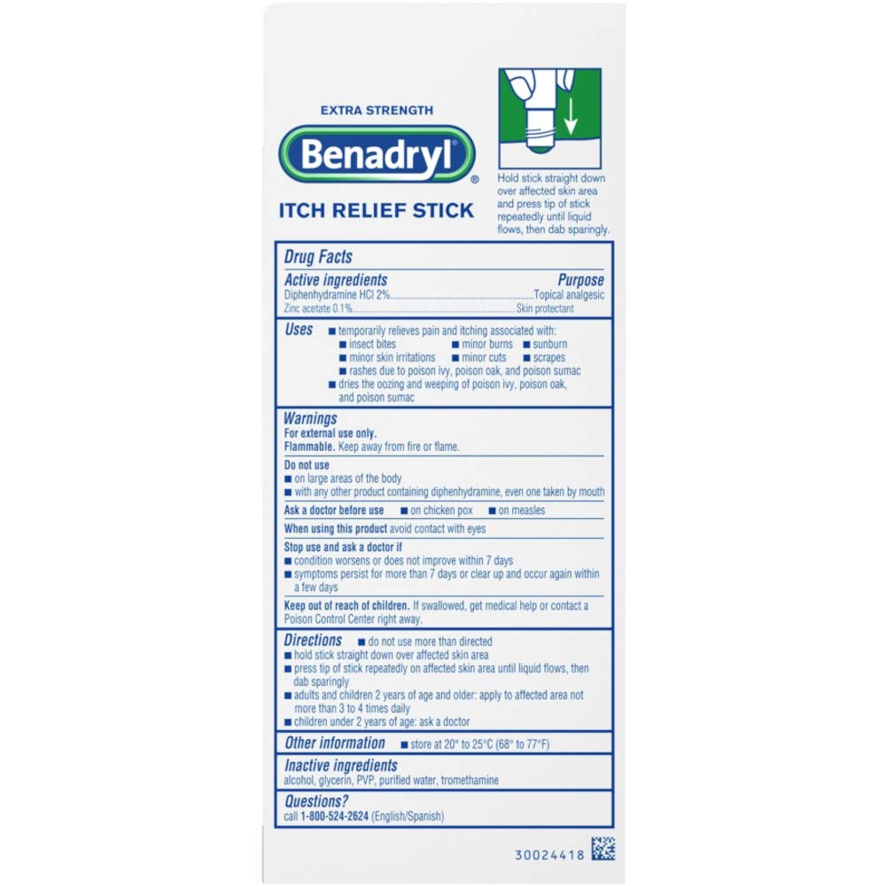 Benadryl Extra Strength Itch Relief Stick, 0.47 fl.oz / 14ml