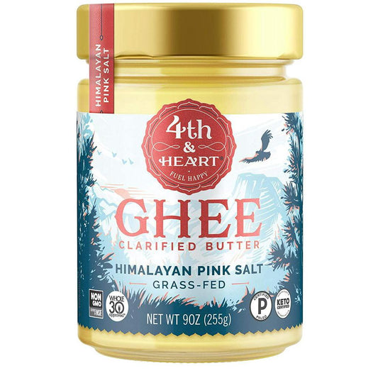 4th & Heart Himalayan Pink Salt Grass-Fed Ghee Clarified Butter, 9 oz. / 255g