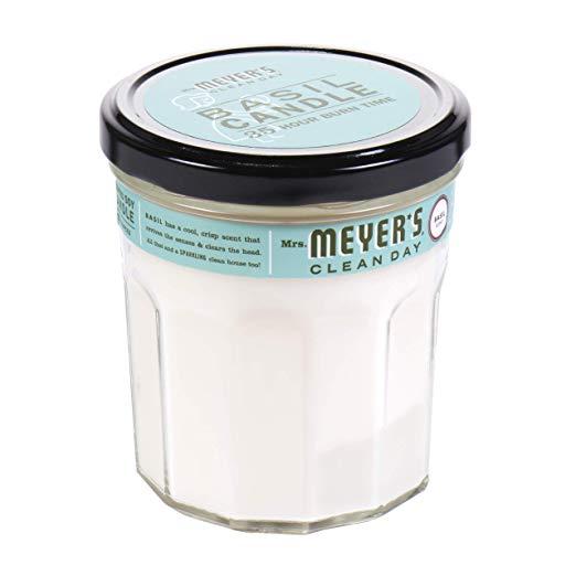 Mrs. Meyers Clean Day Soy Candle, Basil (4.9 oz / 140 g)