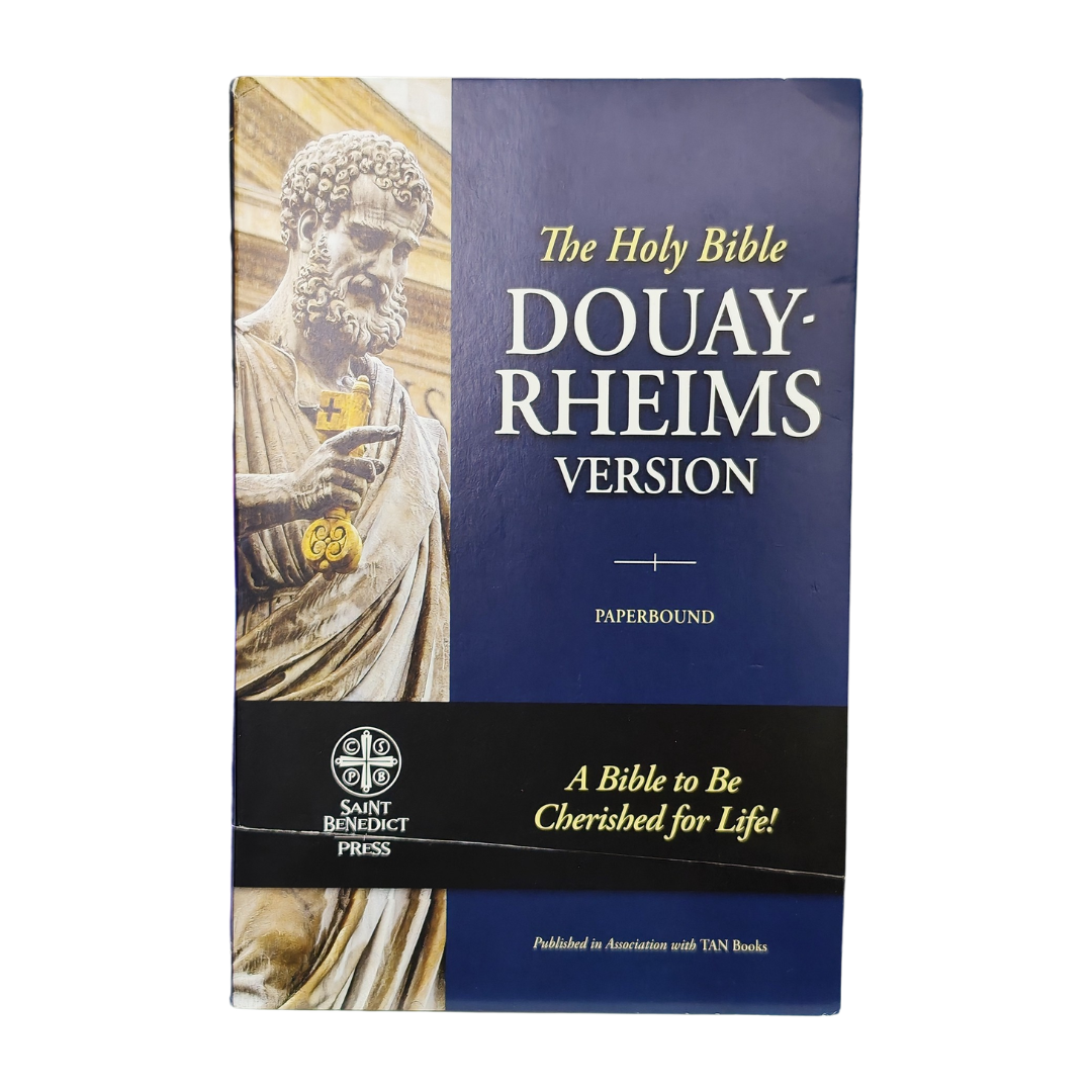The Holy Bible Douay-Rheims Version Paperback by Saint Benedict Press (DAMAGE COVER)