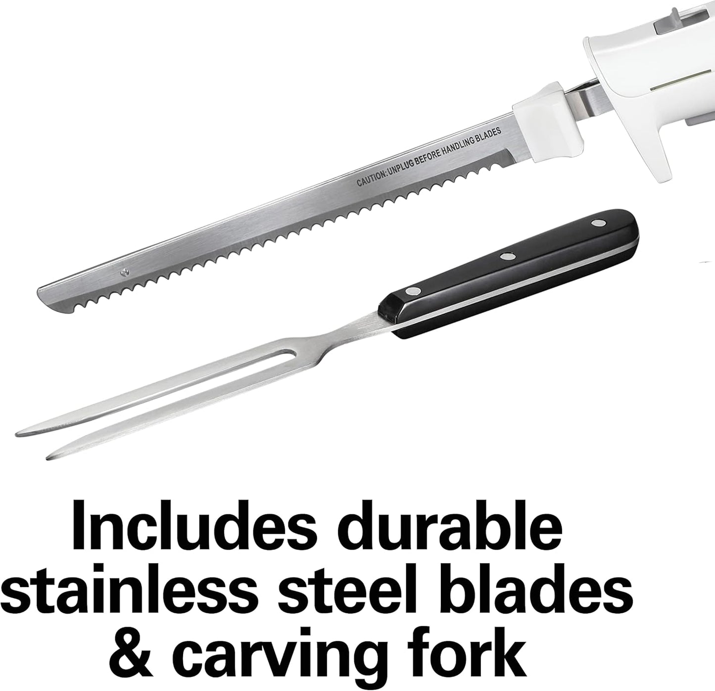 Hamilton Beach Electric Kitchen Knife with Fork & Case Set