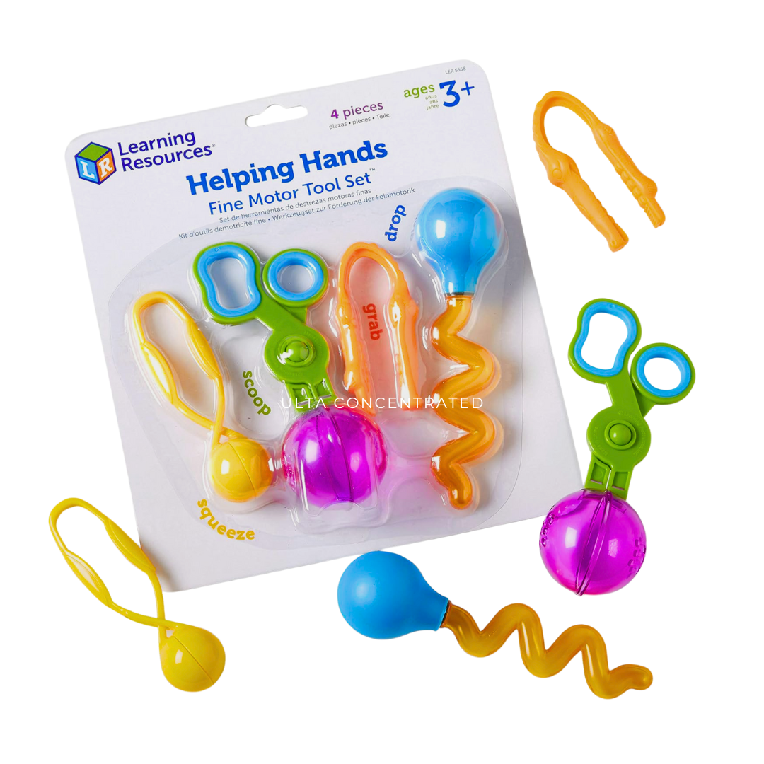 Learning Resources Helping Hand Fine Motor Tool Set 4 Pieces (Ages 3+)