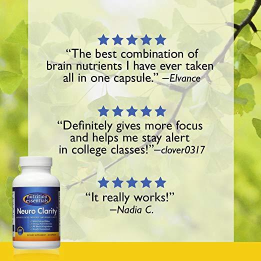 Nutrition Essentials Neuro Clarity, Support Focus, Memory and Brain Clarity, 60 Capsules
