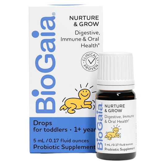 BioGaia Nurture & Grow Probiotic Supplement Drops for Toddlers, 1+, 5 ml / 0.17 oz