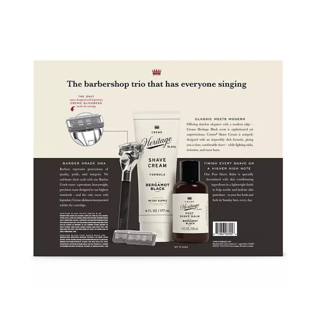Cremo Company Heritage Black Shave Kit