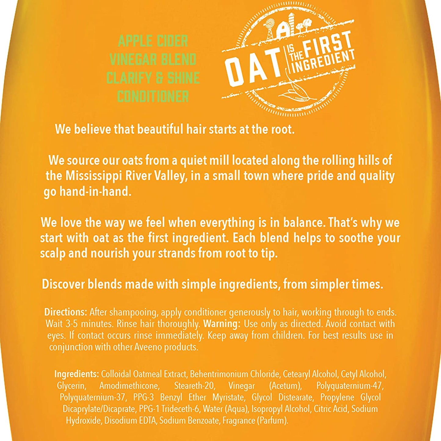 Aveeno Scalp Soothing Apple Cider Vinegar Blend Conditioner Clarify And Shine Fresh