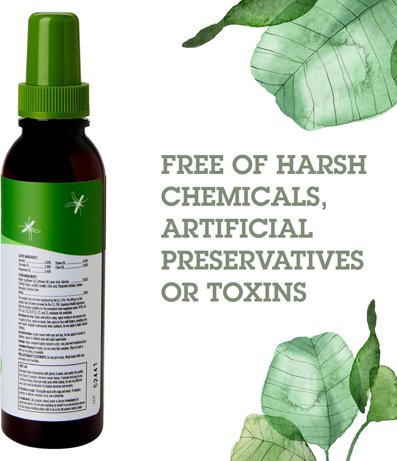 Quantum Health Buzz Away Extreme Plant Based Insect Repellent, Fresh Scent, 4 fl oz / 118mL