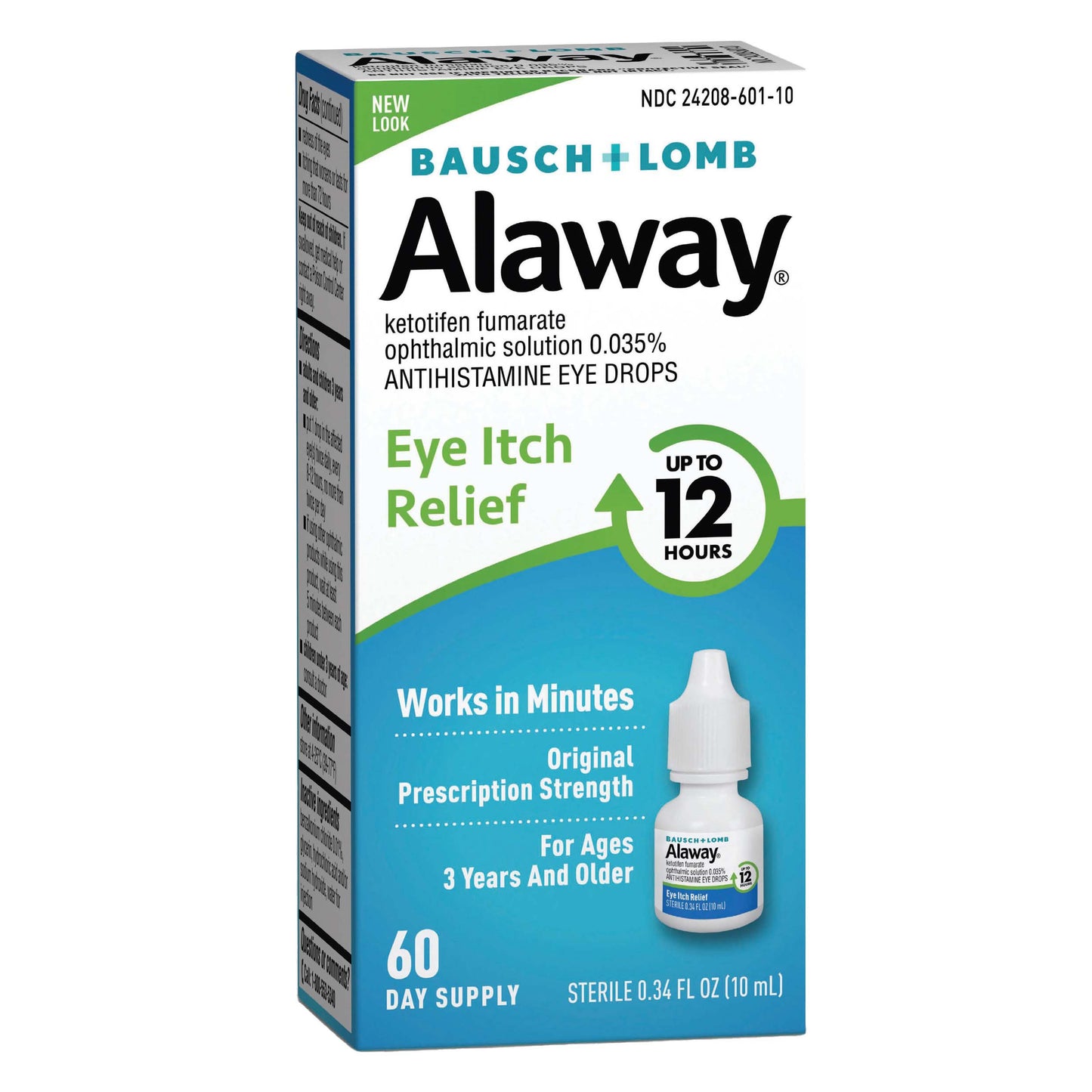 Bausch + Lomb Alaway Eye Itch Relief Drops 0.34 fl.oz / 10ml NO BOX PACKAGING MAY VARY