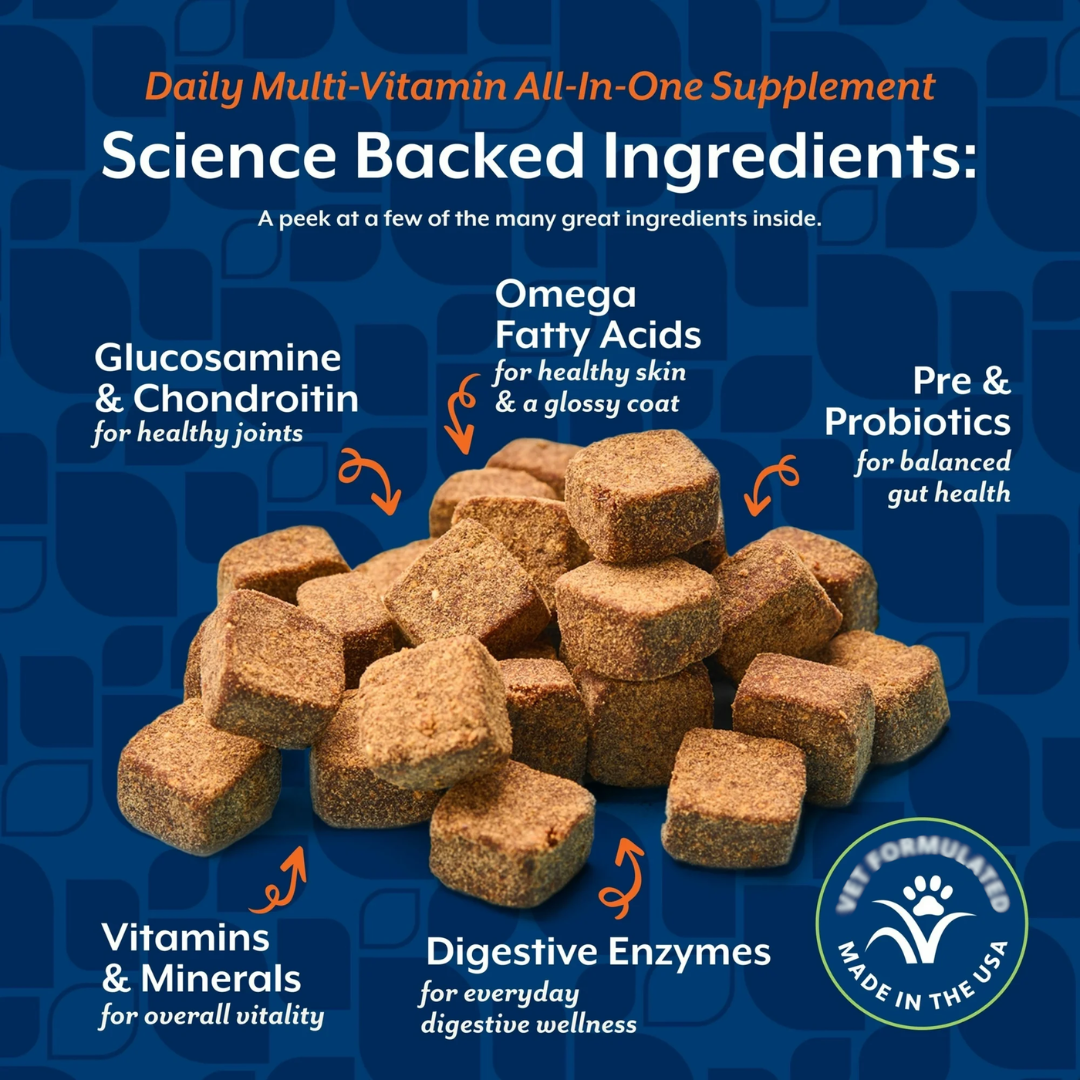 Trial Size NaturVet All-In-One Daily Essentials for Dogs, 10 Soft Chews