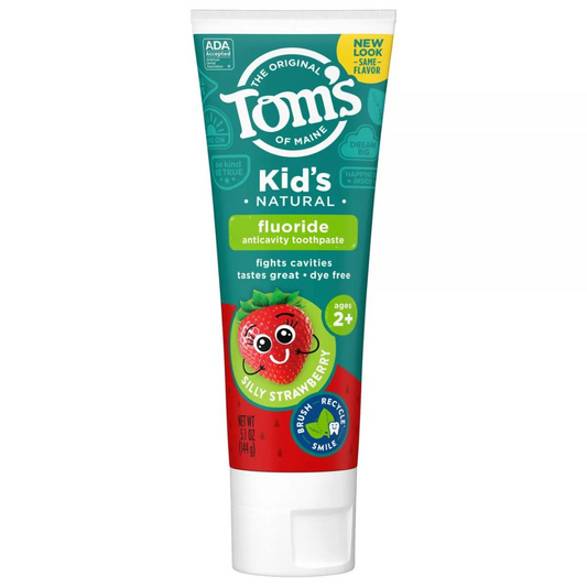 Tom's of Maine Fluoride Anticavity Children's Toothpaste, Silly Strawberry, Natural 5.1 oz