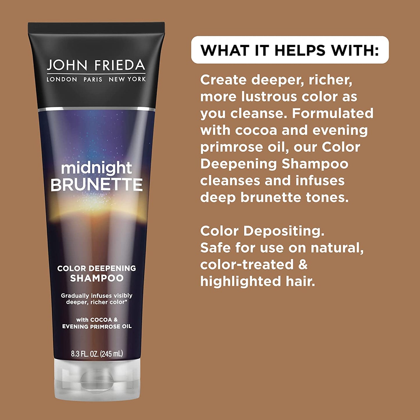 John Frieda Midnight Brunette Visibly Deeper Colour Deepening 8.3 oz