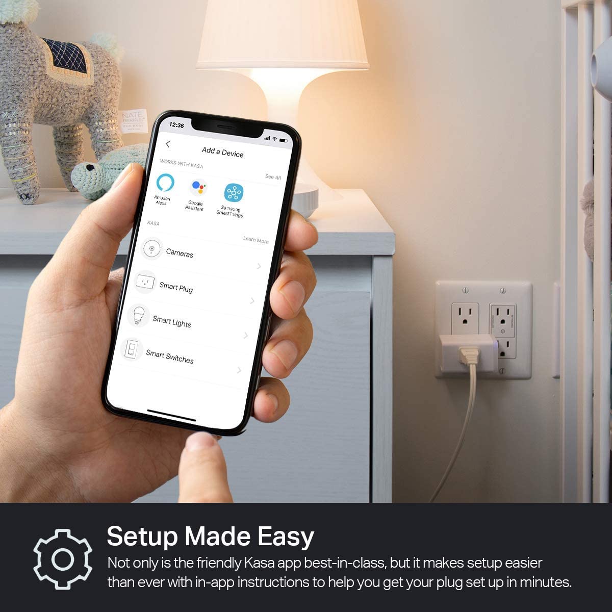 Kasa Smart Wi-Fi Plug Mini, Compatible with Alexa & Google Home – 2 Plug (HS103P2) 120 V