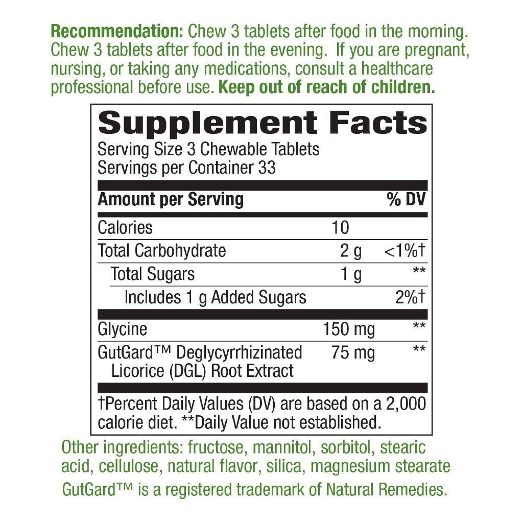 Nature's Way DGL DeglycyrrhizinatedLicoriceExtract100Tablets