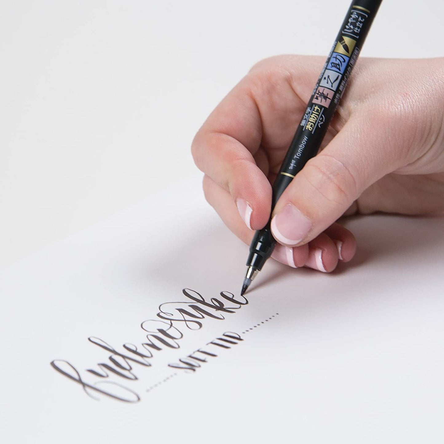 Tombow 62038 Fudenosuke Brush Pen, 2-Pack. Soft and Hard Tip for Calligraphy and Art Drawings