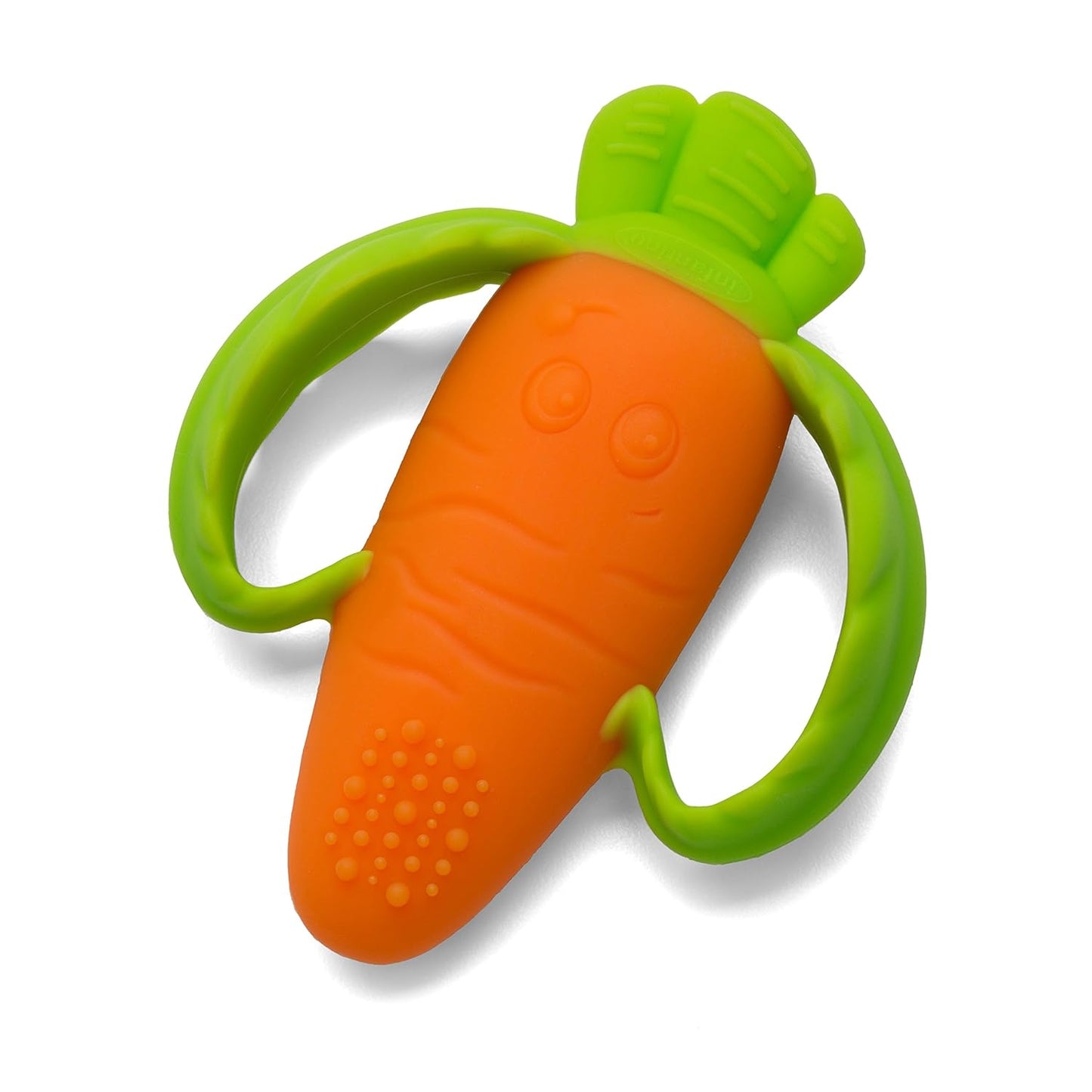 Infantino Lil' Nibbles Textured Silicone Baby Teether, Orange Carrot, 0+ Months