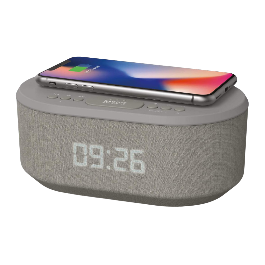 I-Box Dawn Bedside Alarm Clock with Wireless Charging
