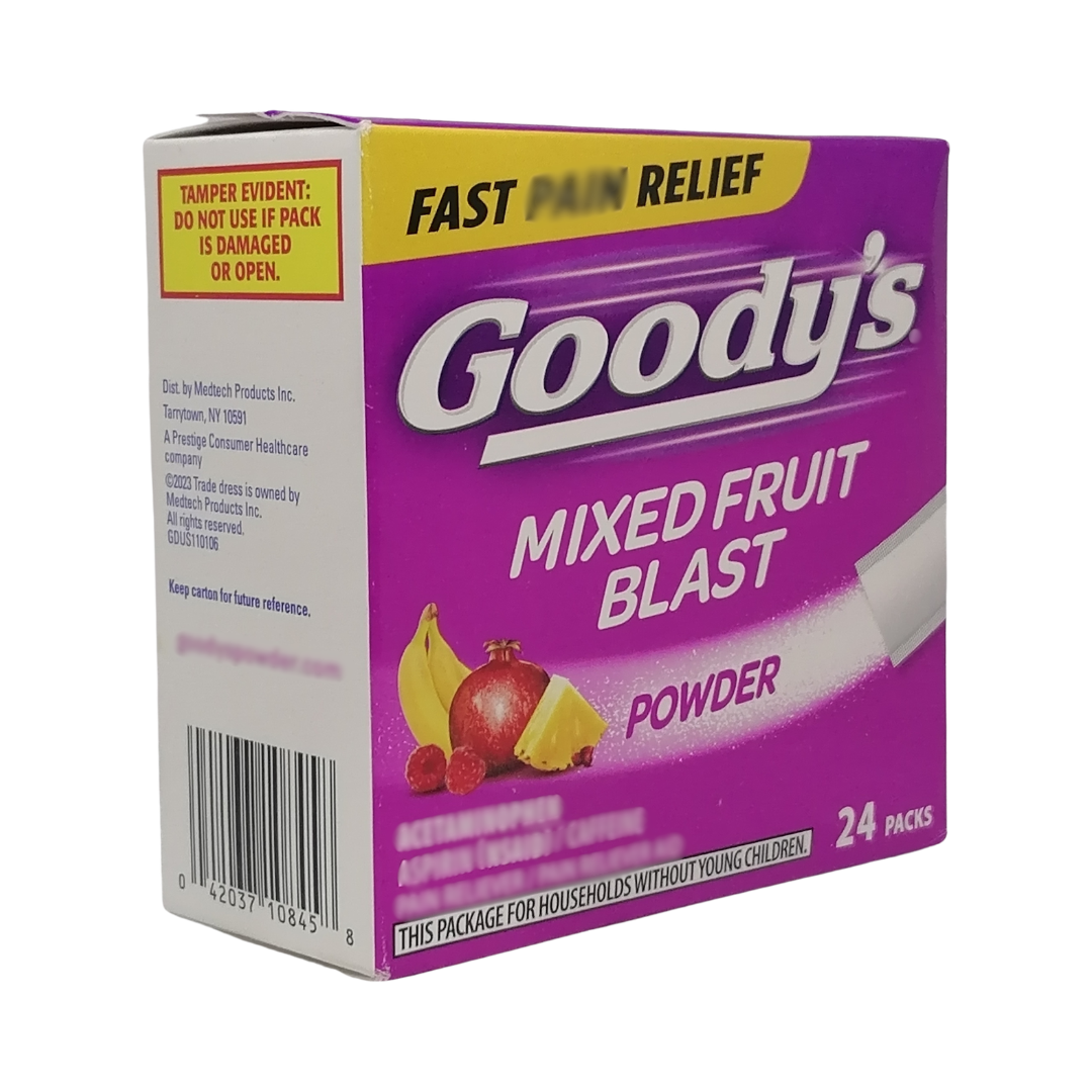 Goody's Reliever Mixed Fruit Blast Powder, 24 Packs