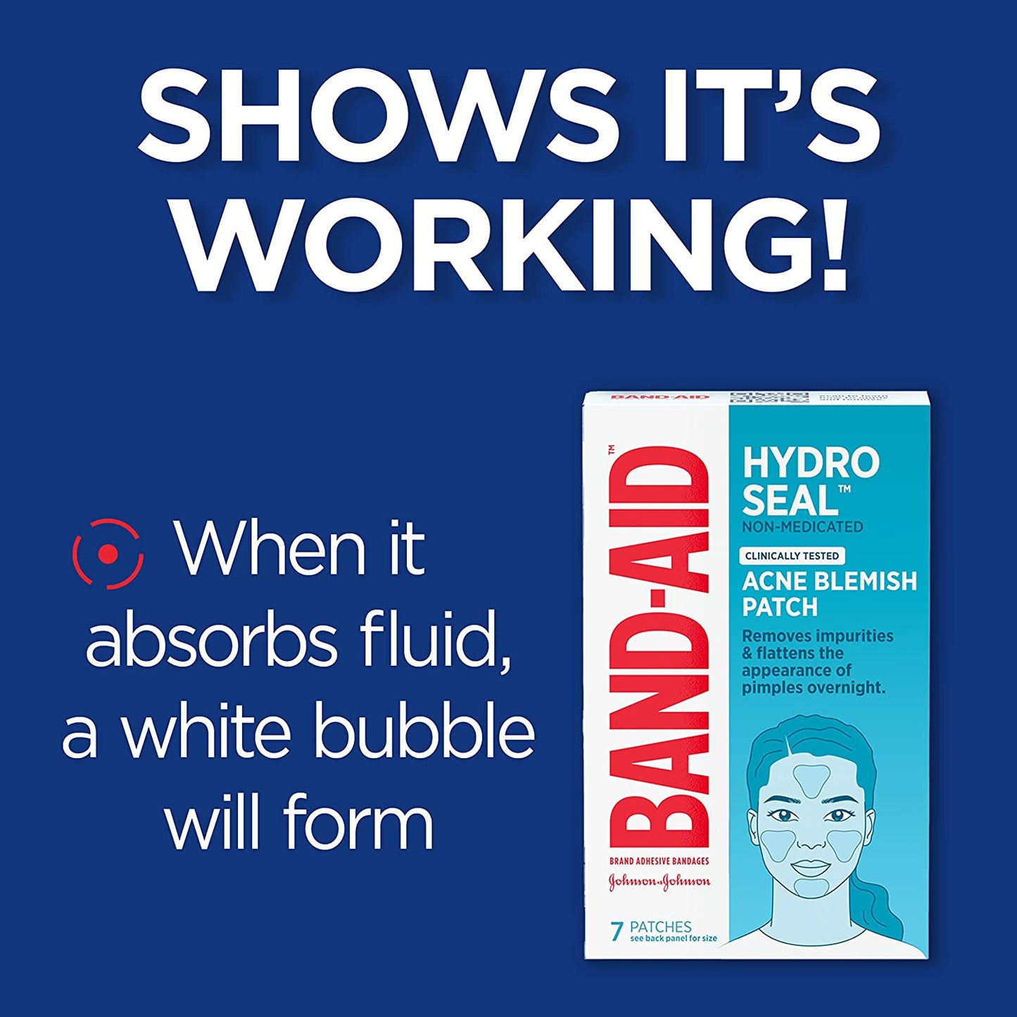 Band-Aid Hydro Seal Non-Medicated Acne Blemish Patch - 7 Patches