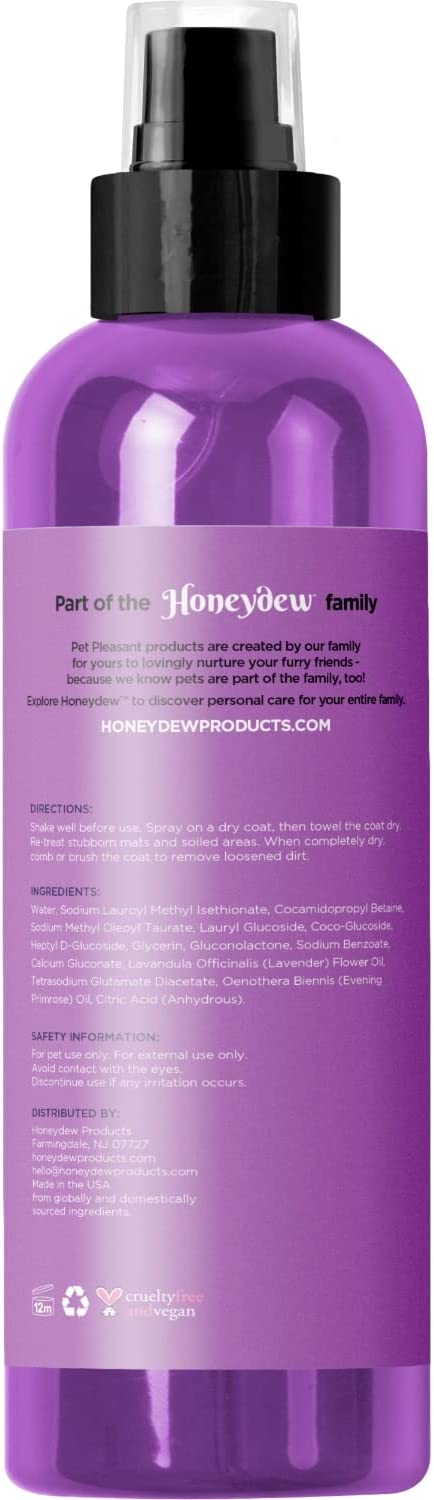 Pet Pleasant Love & Care - Pet Spray Lavander Oatmeal Pet Deodorant Spray 8fl oz. / 236ml
