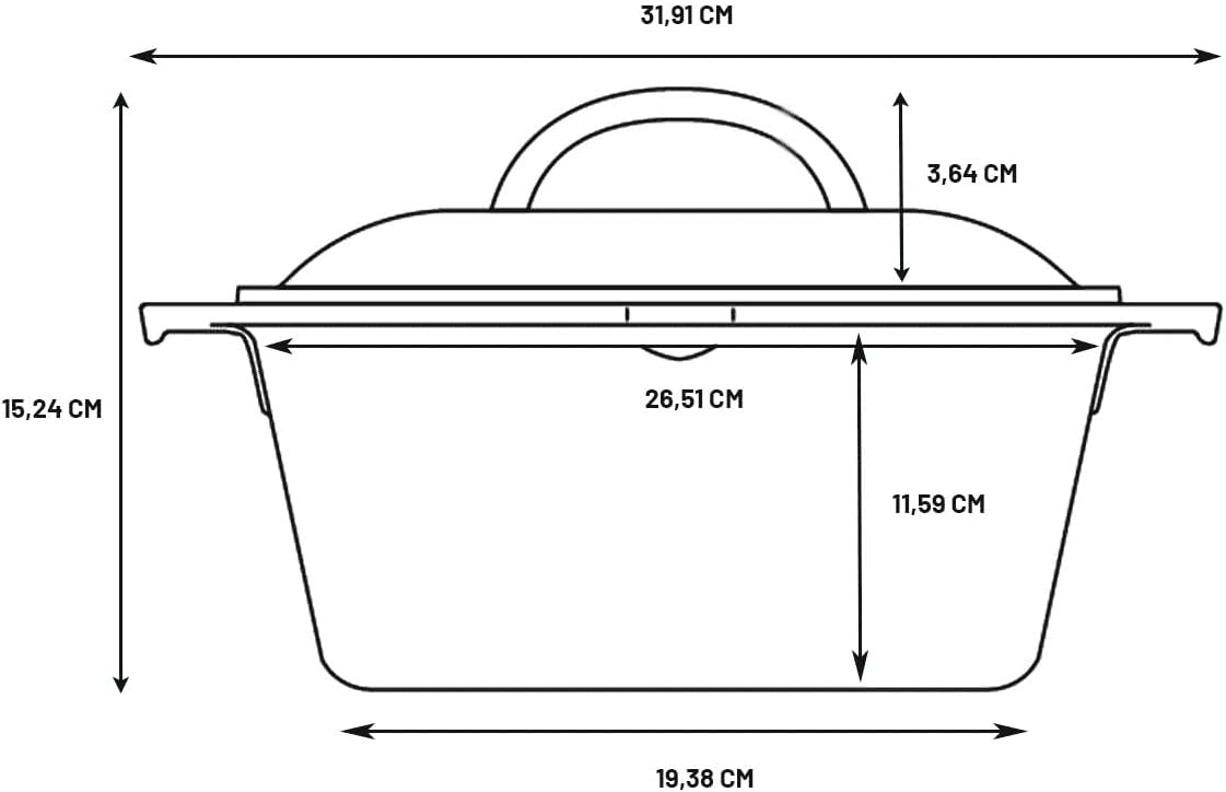 LODGE Cast Iron Dutch Oven 5 Quart