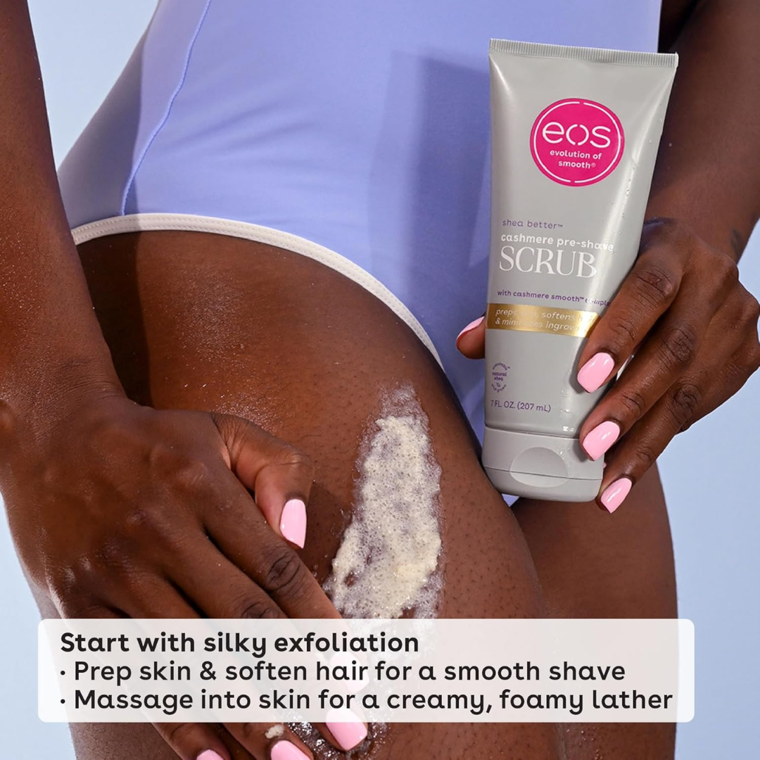 EOS Cashmere Pre-Shave Exfoliating Scrub, 7 oz / 207 ml
