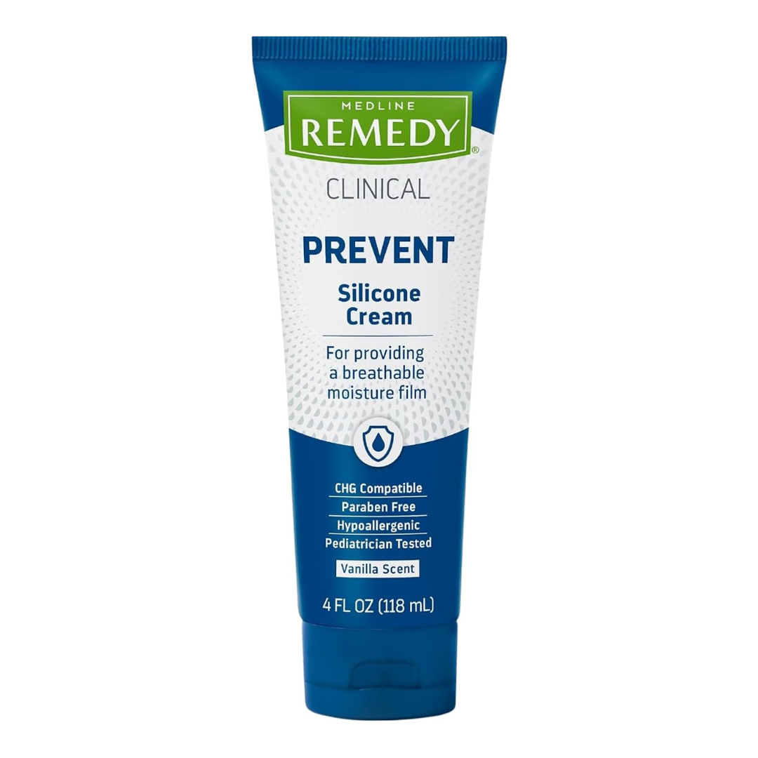 Medline Remedy Prevent Silicone Cream Vanilla Scent, 4 oz / 118 ml