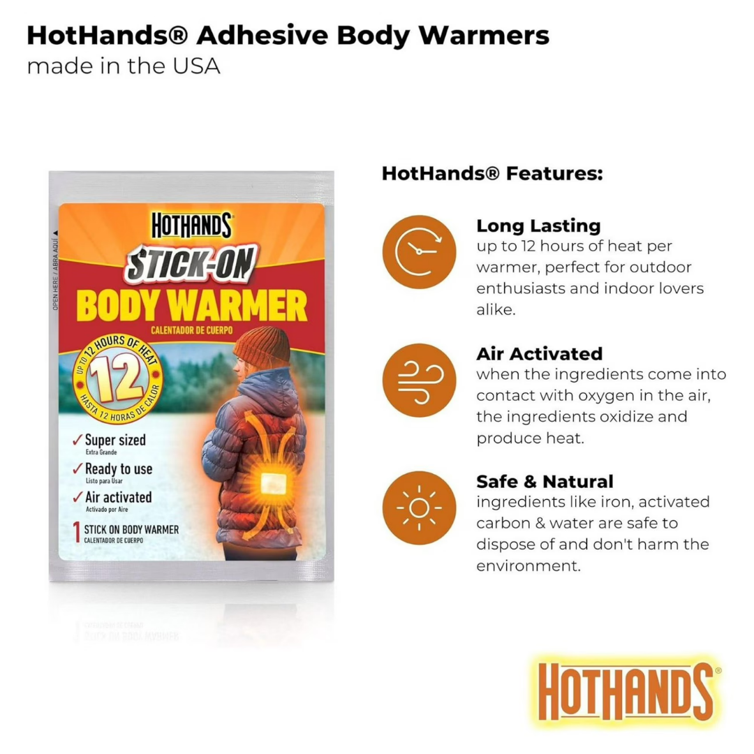 HotHands Stick-On Body Warmer, 1 Count