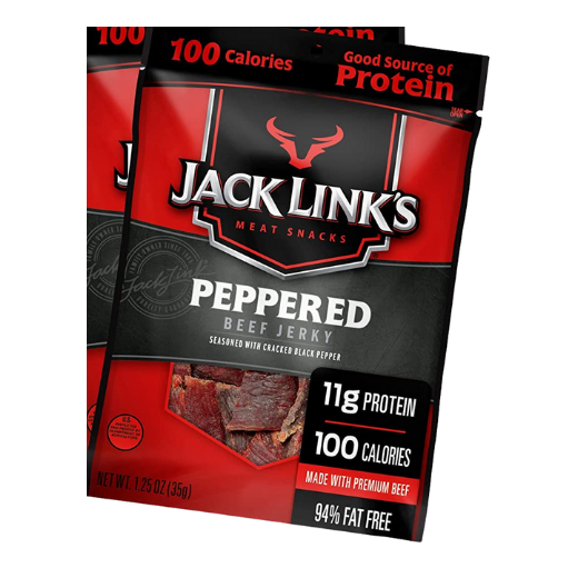 Jack Link’s Beef Jerky, Peppered, 1.25 oz. / 35g (1 Pack Only), Made with 100% Beef - 94% Fat Free