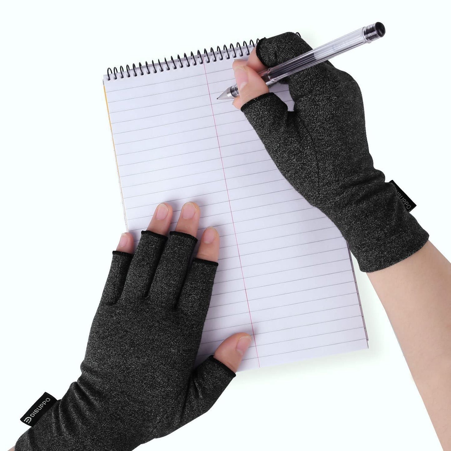 Brace Master Gloves | Relieve Pain from Rheumatoid RSI and Carpal Tunnel Fingerless (Medium Black)