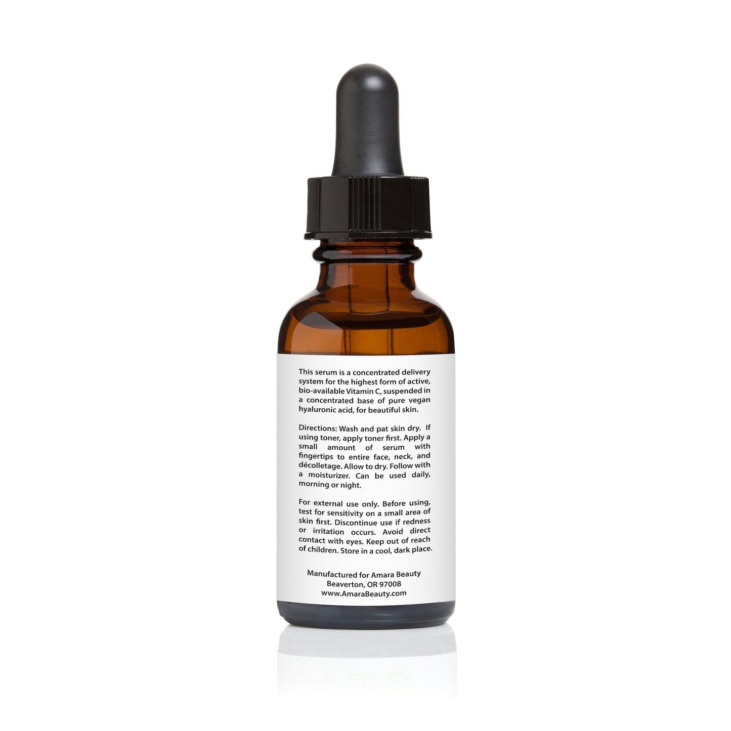 Amara Beauty Vitamin C Serum for Face 20% with Hyaluronic Acid & Vitamin E, 1 fl. oz.
