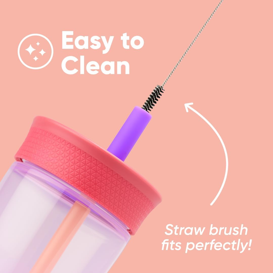 Owala Kids Plastic Tumbler with Spill Resistant Flexible Straw, 15 oz.