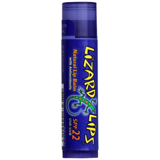 Lizard Lips Natural Lip Balm with Antioxidants & SPF 22 Original Flavor, 0.15 oz. / 4.25g