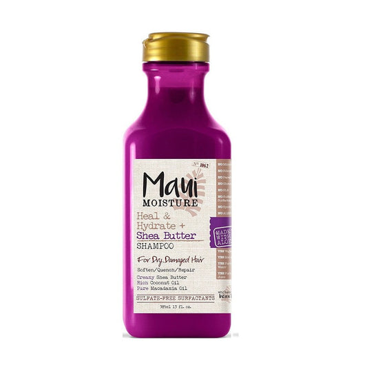 Maui Moisture Heal & Hydrate + Shea Butter Shampoo for Dry & Damaged Hair, 13 fl.oz / 385ml