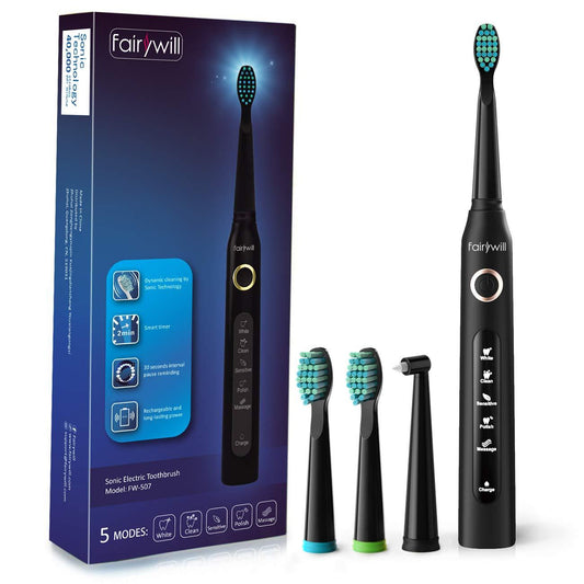 Electric Toothbrush Clean as Dentist Rechargeable Sonic Toothbrush with Smart Timer