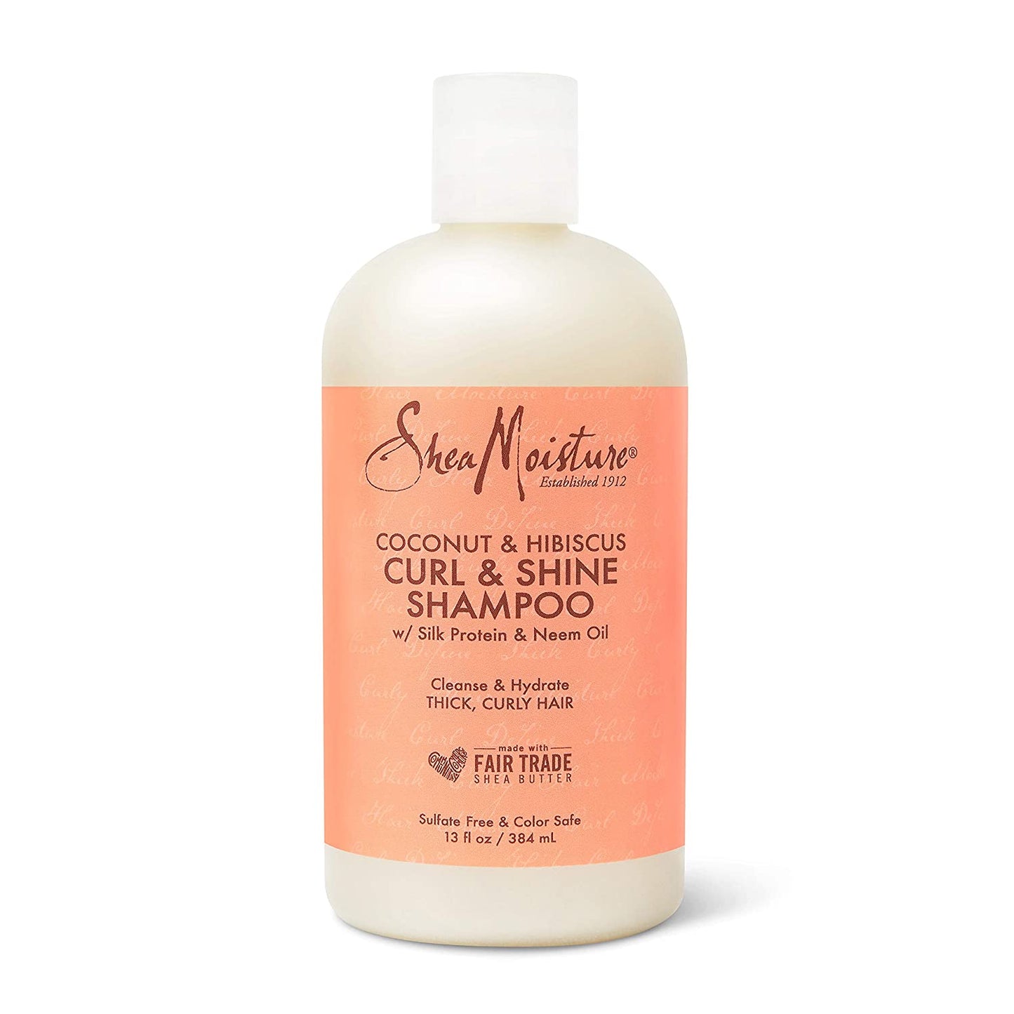SheaMoisture Coconut & Hibiscus Curl & Shine Shampoo with Silk Protein & Neem Oil, 13 fl.oz / 384ml