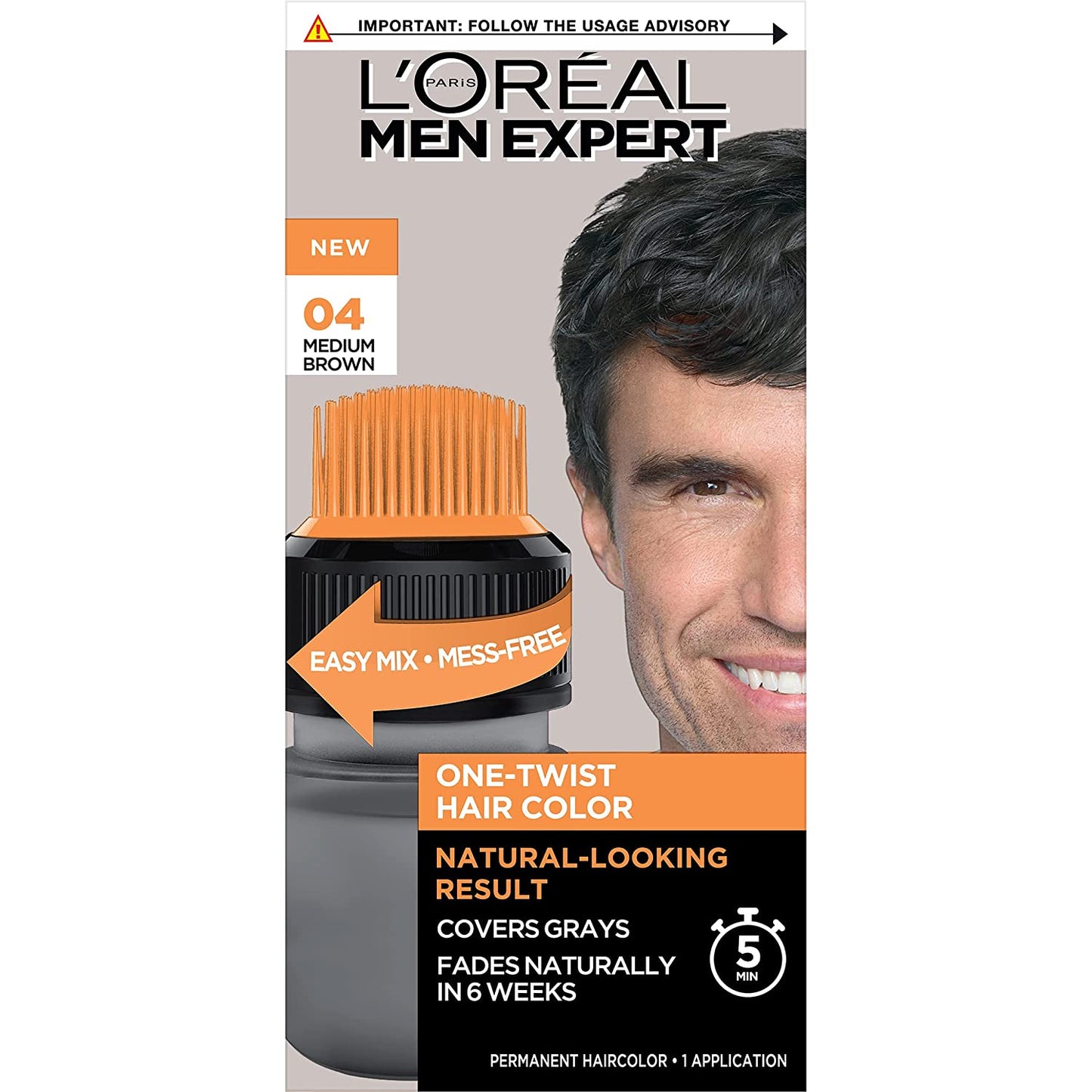 L’Oreal Paris Men Expert One Twist Mess Free Permanent Hair Color - 1 Application