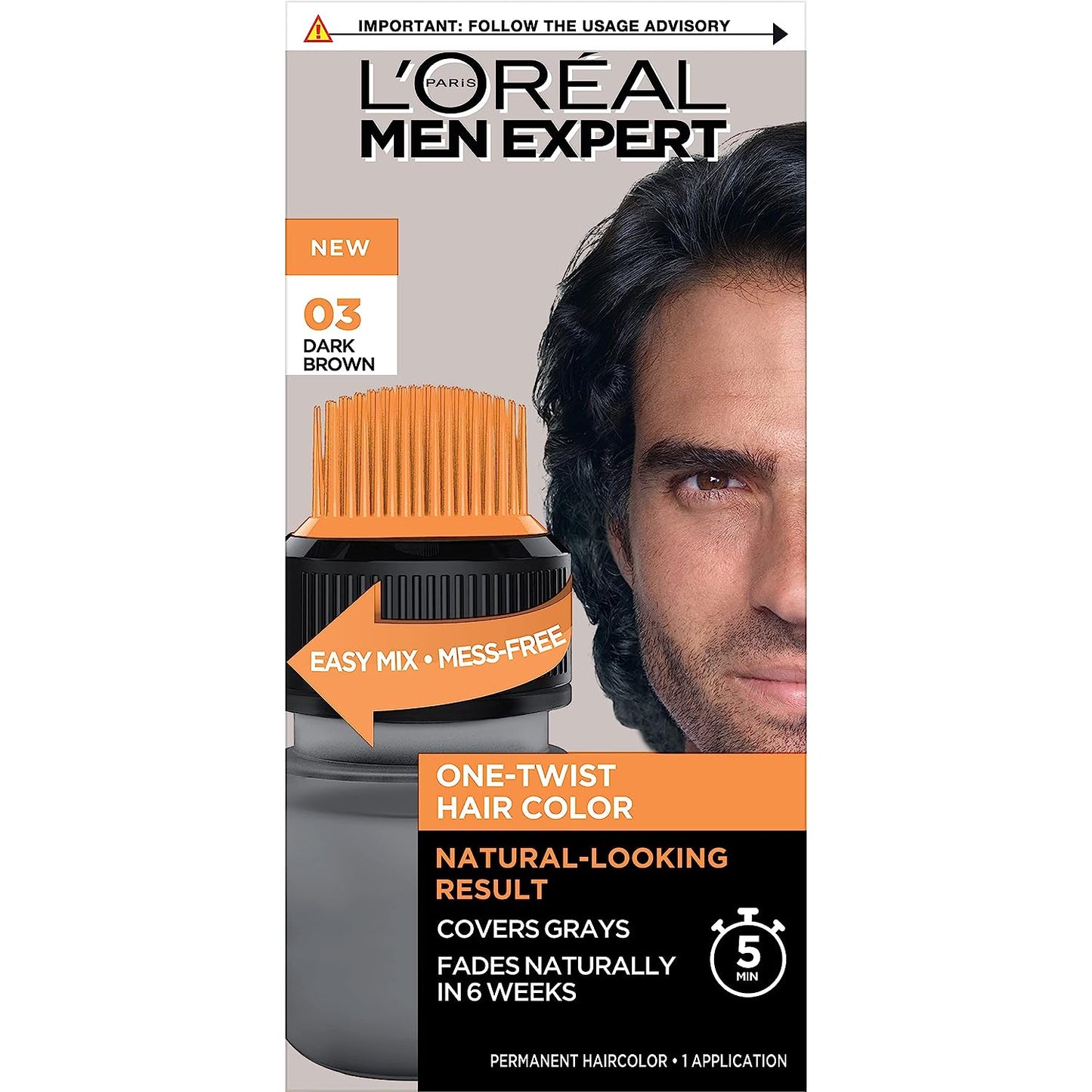 L’Oreal Paris Men Expert One Twist Mess Free Permanent Hair Color - 1 Application