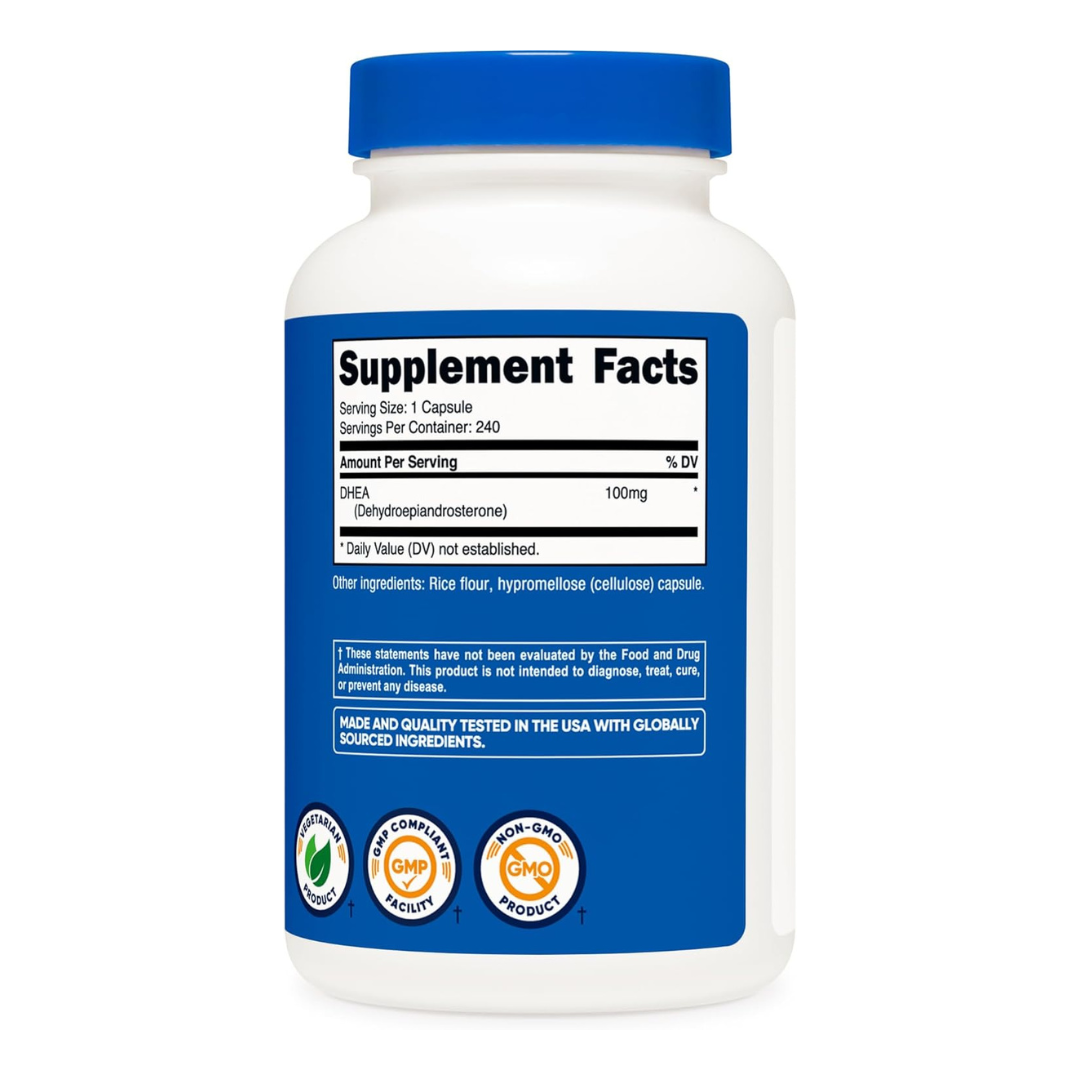 Nutricost DHEA 100mg Supplement 240 Capsules