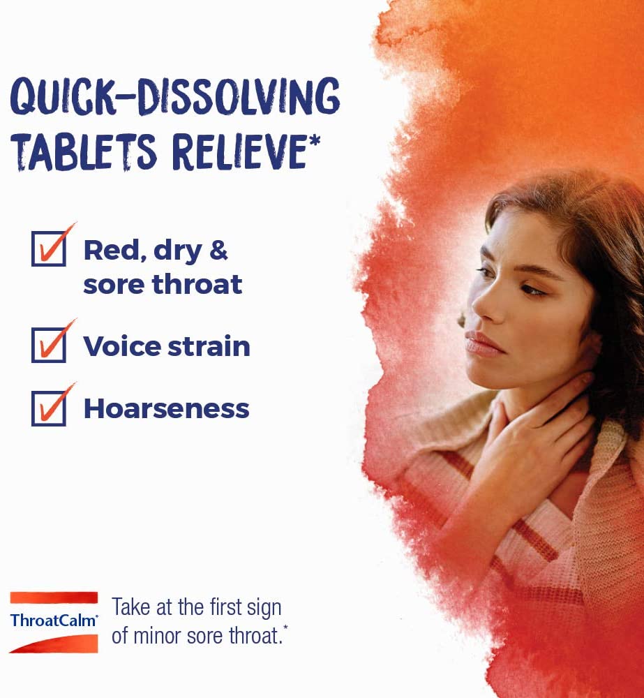 Boiron ThroatCalm Homeopathic Medicine for Sore Throat Relief 60 Dissolving Tablets