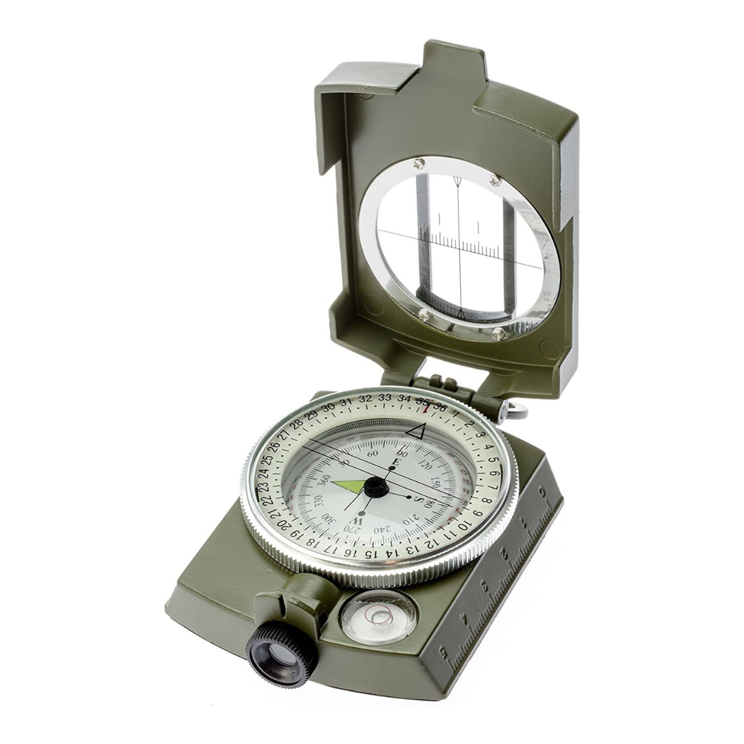 SE Military Lensatic and Prismatic Sighting Survival Emergency Compass with Pouch CC4580