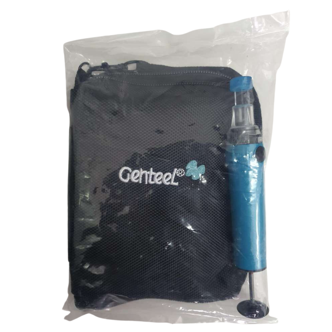 Genteel Plus Vacuum Lancing Device , Blood Glucose & Ketone Testing - Butterfly Blue