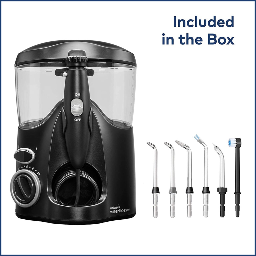 Waterpik Ultra Countertop Water Flosser Oral Irrigator, WP-112W Black