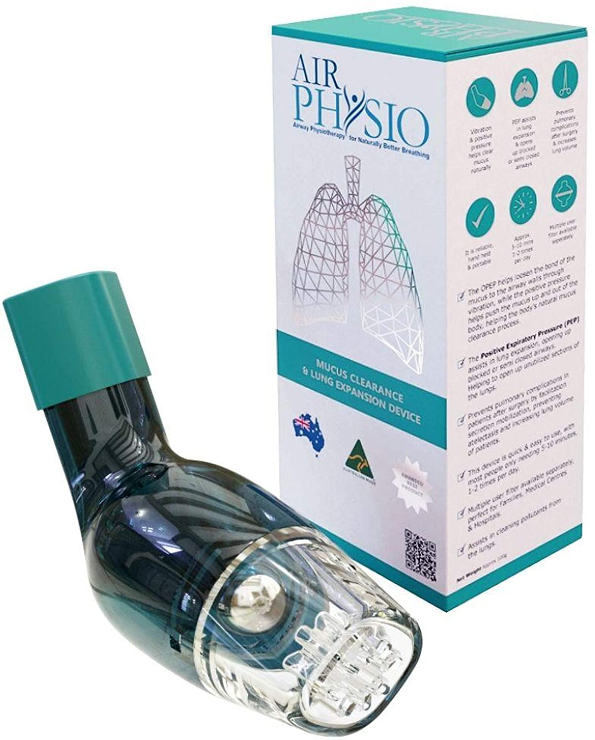 AirPhysio Mucus Clearance And Lung Expansion Device Positive Expiratory Pressure (PEP)