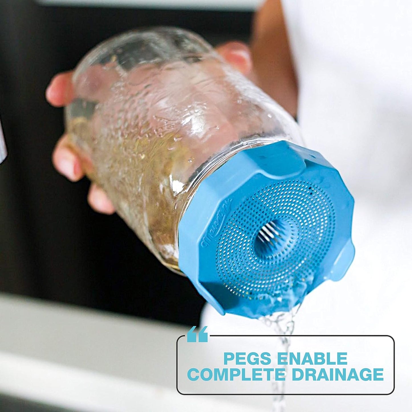 Masontops Bean Screen Plastic Mason, Wide Mouth Seed Sprouting Jar Lids Sprouting Kit