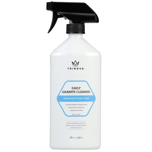 TriNova Daily Granite Cleaner & Polish - Enhances Shine and goes on Streakless 18 oz