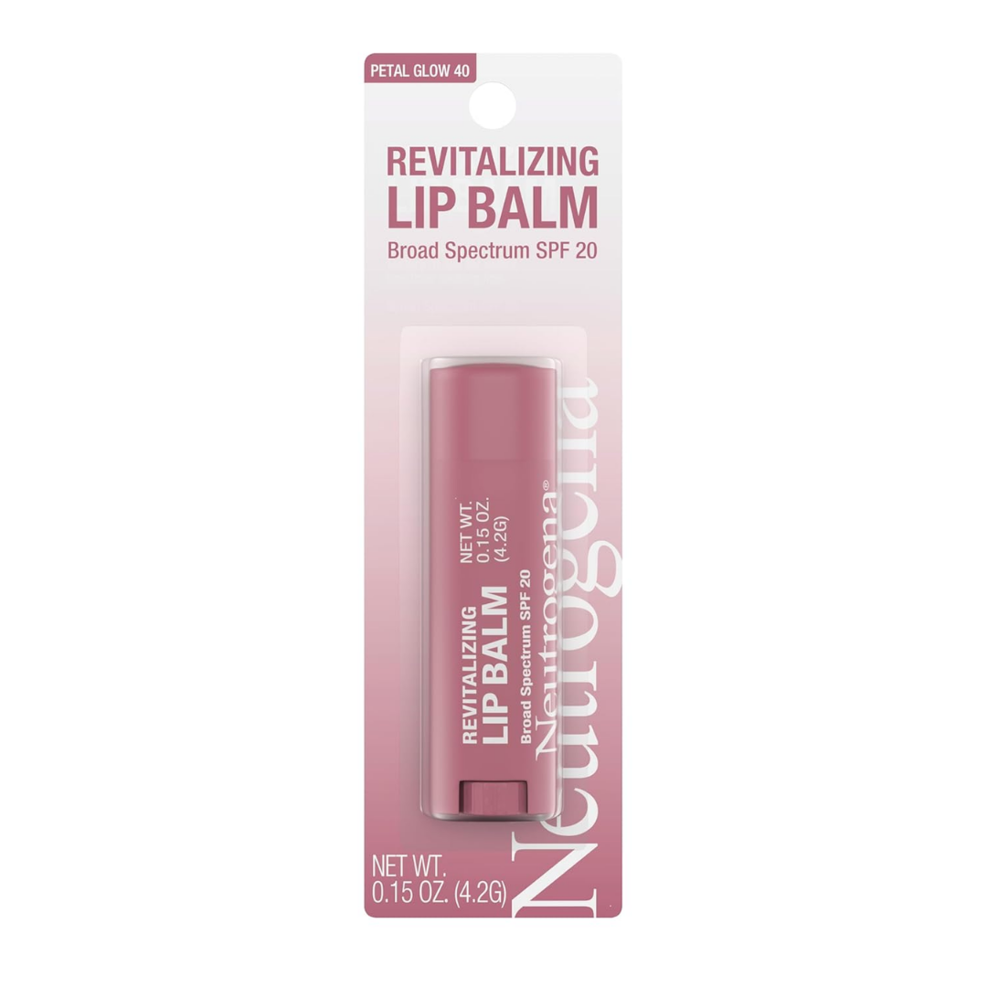 Neutrogena Revitalizing Lip Balm Broad Spectrum SPF 20 Petal Glow 40, 0.15 oz / 4.2 g